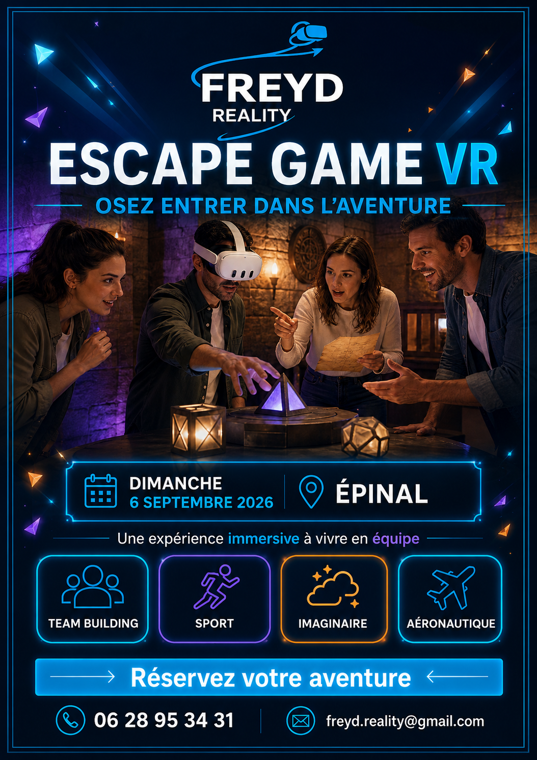 Flyer de l’événement Escape Game VR du 6 septembre 2026 à Épinal